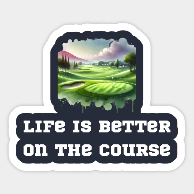 Life is Better on the Course Sticker by Oscar's Store 1